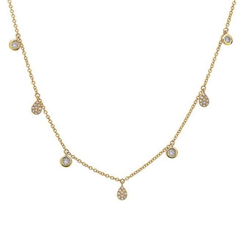 Dangling Diamond Station Necklace | Kranich's Inc