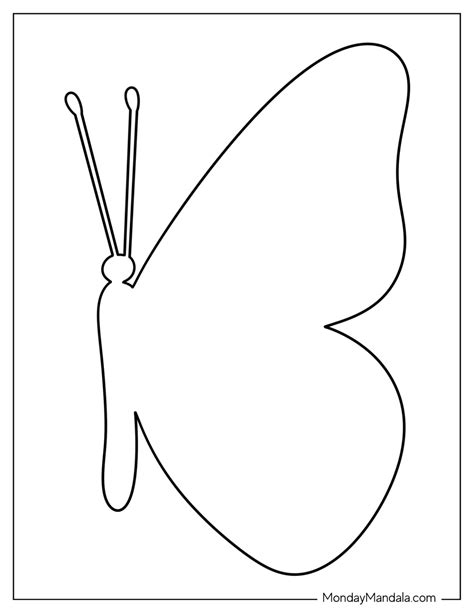 Butterfly Side View Outline