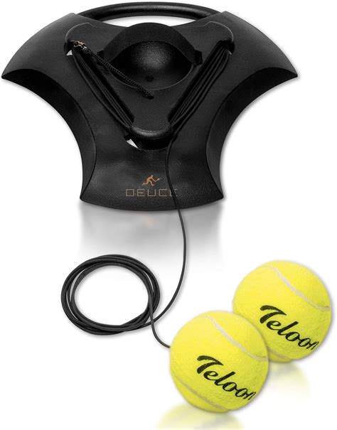 Amazon.com : DEUCE Solo Tennis Trainer - 2 Balls, 2 Elastic Cords ...