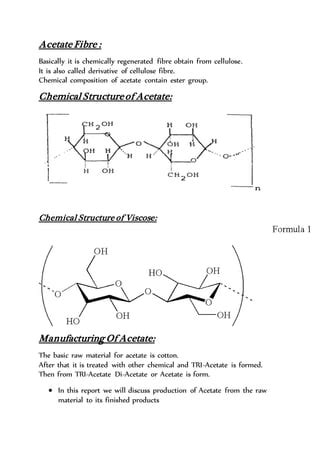 Assignment on acetate fiber