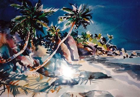 The Seychelles, Watercolour on paper | Watercolor, Art