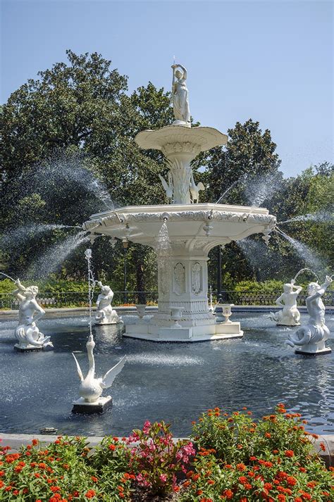 Fountain in Forsyth Park, Savannah, Georgia - StockFreedom - Premium ...