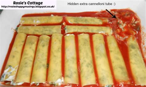 Rosie's Cottage: Spinach & Ricotta Cannelloni Made Easy!
