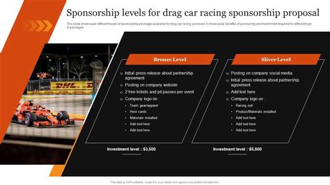 Sponsorship Levels For Drag Car Racing Sponsorship Proposal Ppt Powerpoint Presentation ...