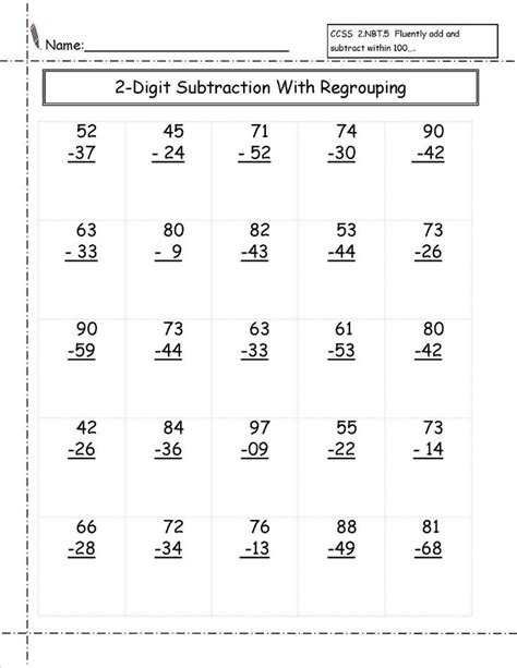 2 Digit Math Worksheets | First grade math worksheets, Addition and subtraction worksheets, Math ...