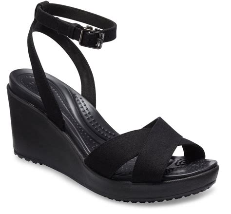 Crocs Women’S Leigh Ii Cross-Strap Ankle Wedge-Choose size/color | eBay