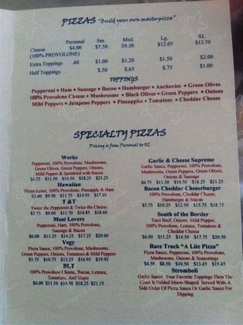 Menu at Fat Cat Pizza pizzeria, Lancaster, Sheridan Dr