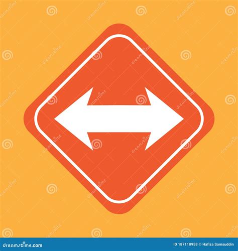 Double Headed Arrow Sign. Vector Illustration Decorative Design Stock ...