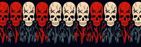 Premium AI Image | Skull illustration background wallpaper design day ...