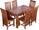 Suncrown Furniture Sheesham Wood Dining Table Set for Living Room Solid ...