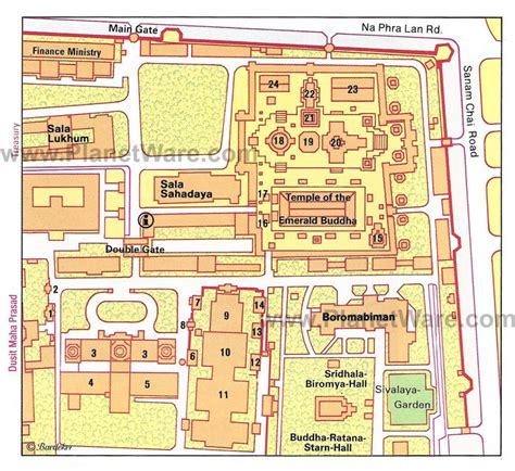 Grand palace bangkok, Map, Bangkok