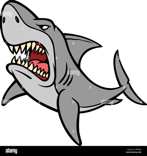 Shark Attack- A Shark Attack Illustration Stock Vector Image & Art - Alamy