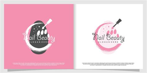 Nail polish logo design vector with creative unique style 11667770 ...