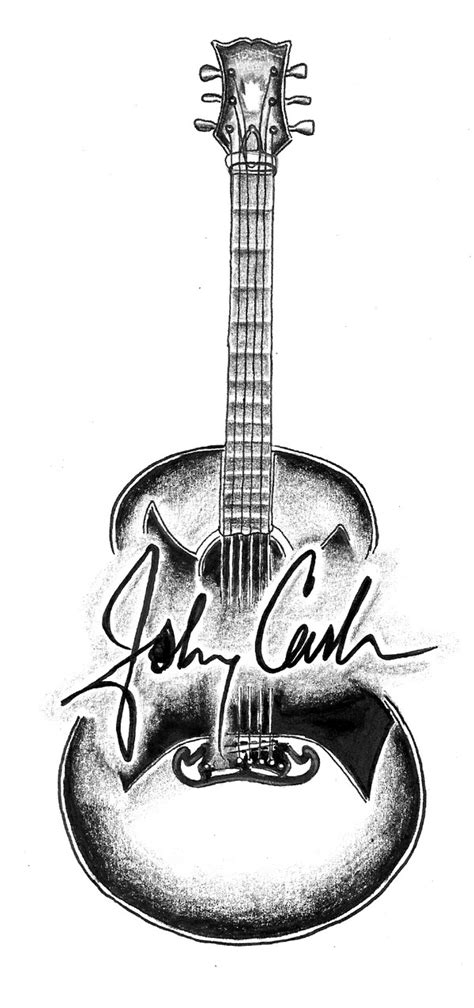 Johnny Cash Signature Guitar by HeartbreakAngie on DeviantArt