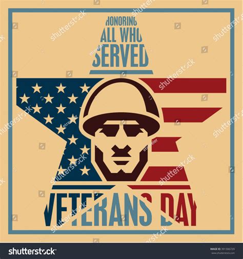 Veterans Day Poster Veterans Day Vintage Stock Vector 391306729 - Shutterstock