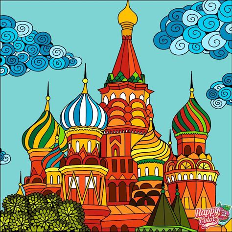 Saint Basil's Cathedral | Эскизы деревьев, Картины, Освещение в морском стиле