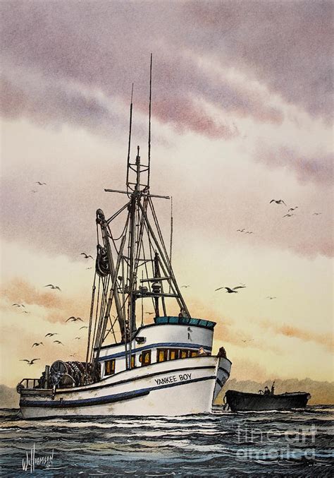 Fishing Vessel Yankee Boy Painting by James Williamson - Fine Art America