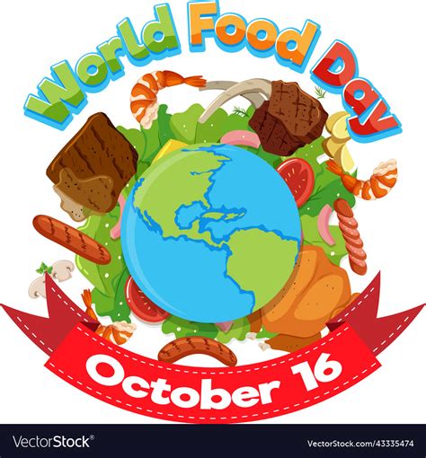 World food day poster design Royalty Free Vector Image