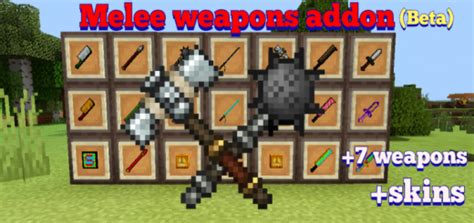 Melee Weapons Minecraft PE Addon/Mod 1.16