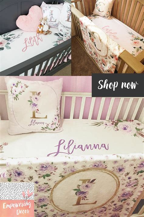 Floral crib bedding sets for girl | Floral crib bedding, Girl crib ...