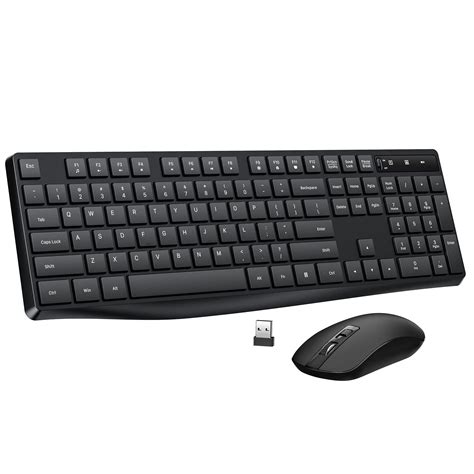 Buy Wireless Keyboard and Mouse Combo, Lovaky 2.4G Full-Sized Ergonomic ...