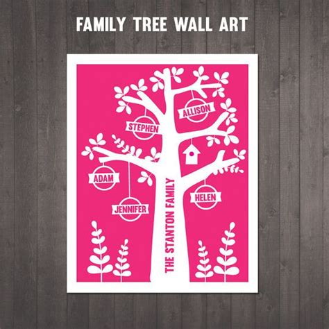 Personalised Family Tree Art Printable Custom Family Tree | Etsy | Family tree art, Family tree ...