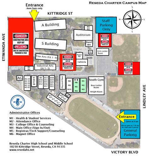 Campus Map – Contact – Reseda Charter High School