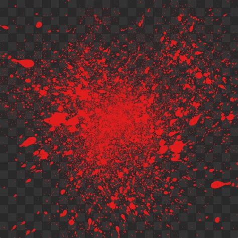 Premium PSD | Realistic blood splatter effect on transparent background