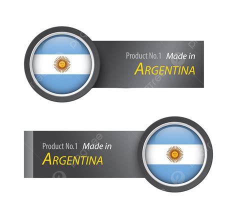 Argentina Flag Emblem With Descriptive Label And Text Vector, Product, Emblem, Education PNG and ...