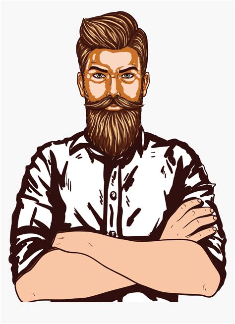 Man Page, Man Vector, Beard Man, Clipart Images, Clip - Vector Beard Man Png, Transparent Png ...