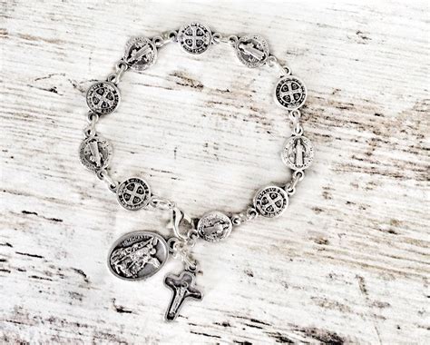 Rosary Bracelet St Michael Chaplet St Benedict Chaplet - Etsy | Womens bracelets, Rosary ...