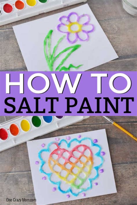 EASY SALT PAINTING FOR KIDS | Craft activities for kids, Preschool crafts, Arts and crafts for kids