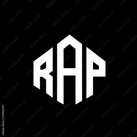 Vecteur Stock RAP letter logo design with polygon shape. RAP polygon ...