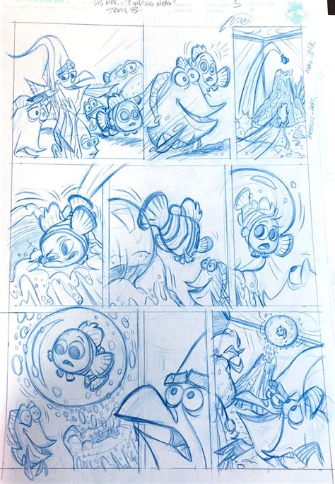 Finding Nemo- Original comic art- Page 1 — Tom Bancroft