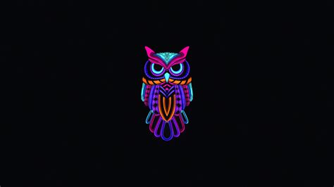 Owl Minimal Dark 4k Wallpaper,HD Artist Wallpapers,4k Wallpapers,Images ...