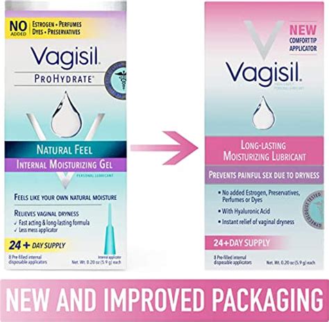 Vagisil ProHydrate Natural Feel Internal Vaginal Moisturizing Gel - 8 ct - The Online Drugstore