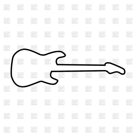 Electric Guitar Outline Drawing | Free download on ClipArtMag