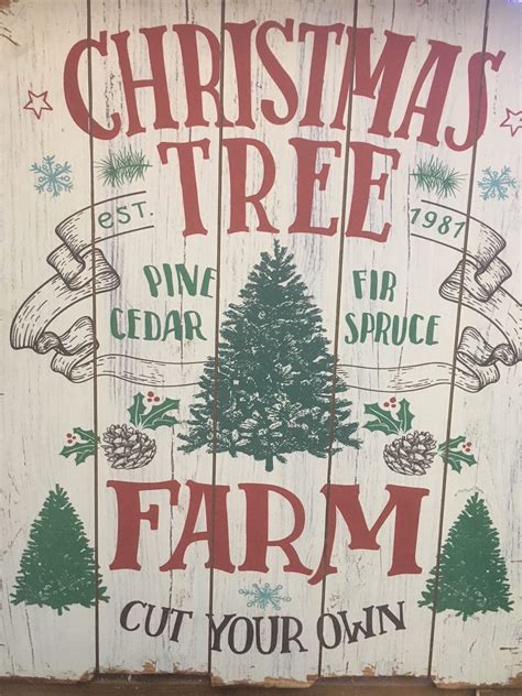 Large Christmas Tree Farm Sign ⋆ The Garden Party