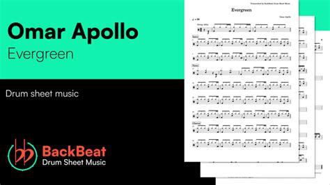 Omar Apollo - Evergreen (Drum Sheet Music)