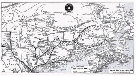 Maine Central Railroad, System Map, 1948 - a photo on Flickriver