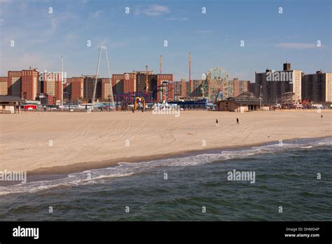 Coney island beach in October, Coney island, Brooklyn, New York, United ...