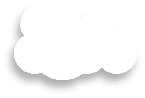 White Cloud with Shadow Design Element 23817145 PNG