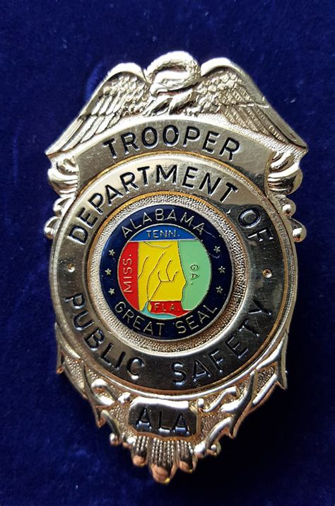 Police Badge Alabama Trooper Great Seal USA | P10653