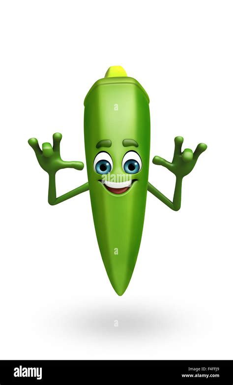 3d rendered illustration of ladyfinger cartoon character Stock Photo - Alamy