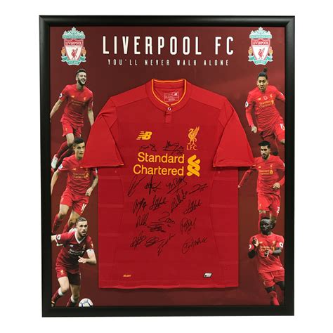 Soccer - Liverpool FC Signed and Framed 2016/17 Jersey | Taylormade Memorabilia | Sports ...