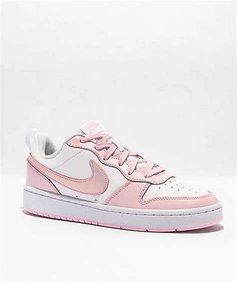 Nike Court Borough Low 2 SE White & Pink Shoes