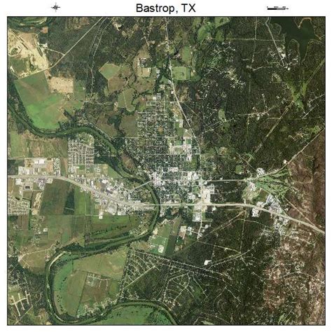 Aerial Photography Map of Bastrop, TX Texas