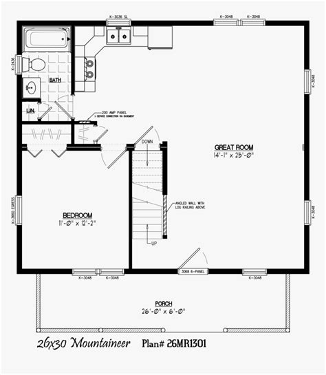 30 X 30 1 Bedroom House Plans, HD Png Download , Transparent Png Image - PNGitem