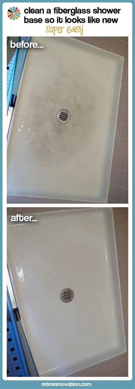 before and after photos of a shower head