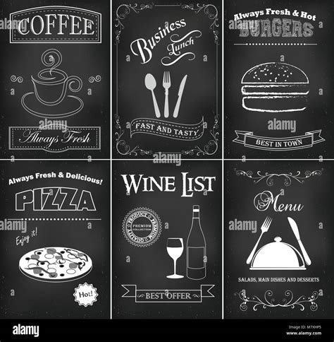 Vintage posters food Stock Vector Images - Alamy